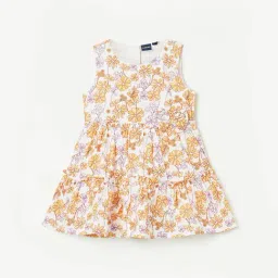 Juniors by Lifestyle Kids White Floral Print Dress-picture-26
