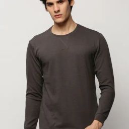 showoffff SHOWOFF Grey Slim Fit Self Pattern Sweatshirt-picture-17