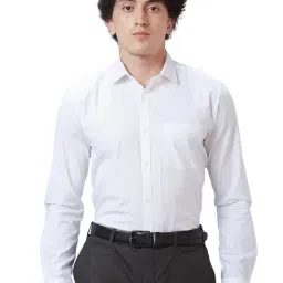 Park Avenue White Cotton Slim Fit Shirt-picture-18