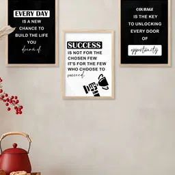 Kotart Brown & Beige 3 Pieces Wooden Abstract Wall Arts image 2