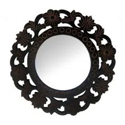 VAS collection home Black Wooden Mirror Frame image 1