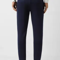 V Dot Navy Slim Fit Trousers image 2