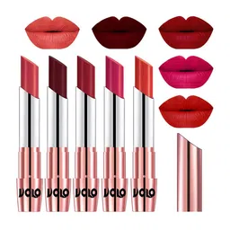 VOLO Set Of 5 Creme Matte Lipstick - 3.5g Each - 33-42-43-44-49-picture-9