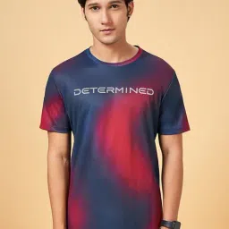 Ajile by Pantaloons Red & Blue Slim Fit Printed T-Shirt-image-28