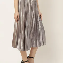 Moda Rapido Pleated Flared Midi Skirt image 5
