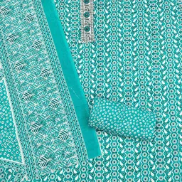 SHADOW & SAINING Floral Printed Unstitched Dress Material image 4