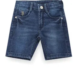 U.S. Polo Assn. Kids Blue Solid Shorts-picture-23
