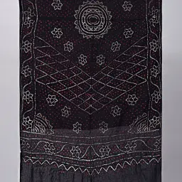 Jaypore Black Tie And Dye Bandhani Dupatta image 5
