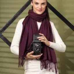 Mafadeny Purple Regular Fit Stole image 5