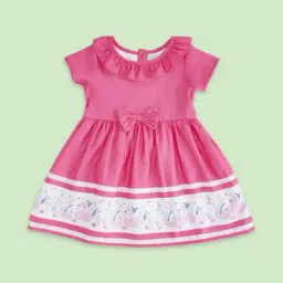 Pantaloons Baby Pink Cotton Printed Dress-image-34