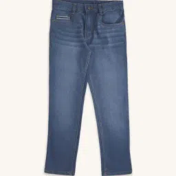 Pantaloons Junior Blue Cotton Tapered Fit Jeans-image-75