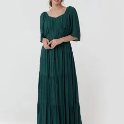 Zink London Teal Regular Fit Maxi Dress-picture-15