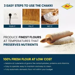 ATUL Fully Automatic Domestic Flour Mill Machine 8-10 Kg/Hr Grinding Capacity 2880 RPM, CHAKKI-PLATINUM-2 image 3