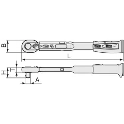 TONE Preset Torque Wrench 20-100 Nm Torque Range 369 mm Length, T4M100 (Calibrated – Full Certificate Set) image 3
