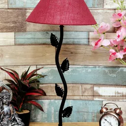 foziq Black & Red Solid Metal Table Lamp image 4