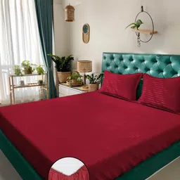KLOTTHE Polycotton Fitted King Bedsheets-image-49