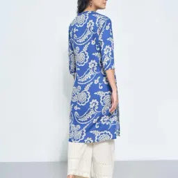 Rangmanch By Pantaloons Blue Regular Fit Printed Kurta image 2