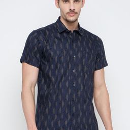 Duke Men Slim Fit Opaque Printed Casual Shirt-picture-3