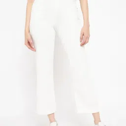 MADAME White Denim Regular Fit Jeans-image-99
