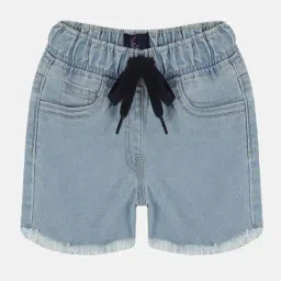 Kiddopanti Kids Light Blue Solid Shorts-picture-37