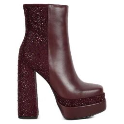 London Rag Women's Burgundy Casual Booties-picture-14