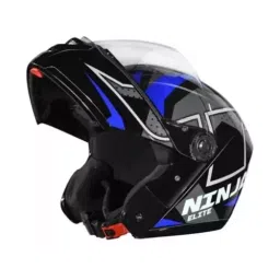 Studds NINJA ELITE SUPER D6 DECOR Black (560 mm) Small Full Face Flip-Up Helmet, BLACK N1 image 5