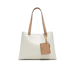 Aldo Korer White Womens Tote Bag Pouch (Set Of 2)-image-46