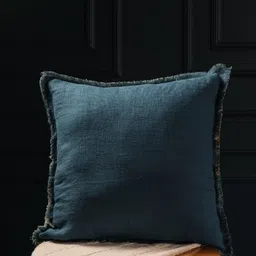 Ammorada Blue Linen Square Cushion Covers-picture-25