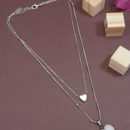 V FASHION JEWELLERY Silver-Plated Handcrafted Necklace-picture-39
