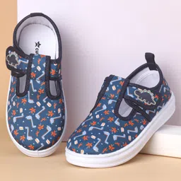 Cute Walk by Babyhug Casual Shoes with Velcro Closure Dino Print - Navy-picture-15