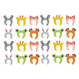 Bubble Trouble Theme Foil Balloons Headbands Jungle Theme Multicolor - Pack of 24-picture-20