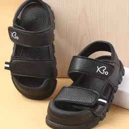 Babyoye Sandals With Velcro Closure with Brand Logo - Black-picture-29