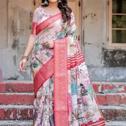 ALMAARI FASHION Ethnic Motifs Woven Design Art Silk Banarasi Saree-picture-36