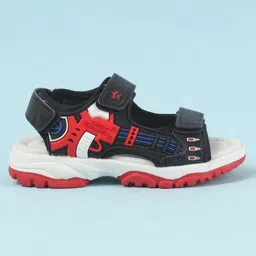 Cute Walk by Babyhug Velcro Closure Sandals with 3D Applique -Black image 4