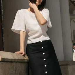 Tripursundari Fashion Maxi A-Line Denim Skirt-image-90
