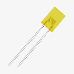 5mm Rectangle 2-Pin Through-Hole Flat Top Diffused LED - Yellow-picture-33
