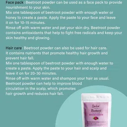 Bindian Beetroot Face Pack Powder For Radiant Glow - 50 g image 4