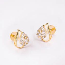 P.N.Gadgil Jewellers 14k Gold Luminous Glow Stud Diamond Earrings For Women-picture-30