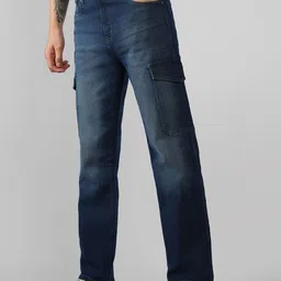 Dennis Lingo Men Relaxed Fit Light Fade Stretchable Jeans image 1