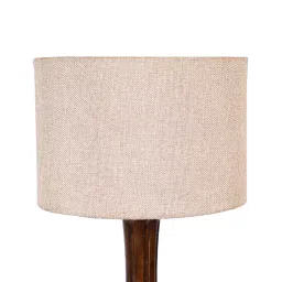Tucasa NTU-230 B-22 Floor Lamp with Wood Base (Beige) image 2