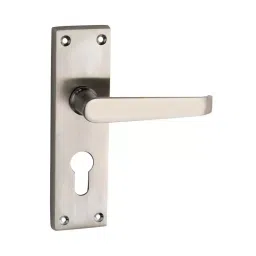 Screw Tight Brass Satin Chrome Finish Lever Handle Z110102SCP-Euro-image-51