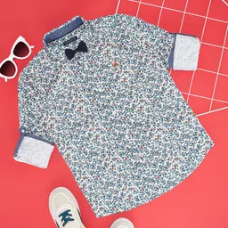 Pantaloons Junior Boys Opaque Printed Casual Shirt-image-97