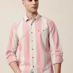 Mr Bowerbird Men Premium Striped Pure Cotton Casual Shirt-image-75