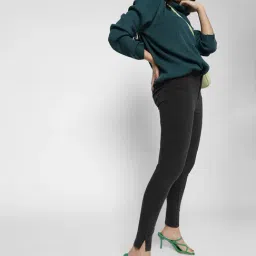 Vero Moda Grey Blended Skinny Fit High Rise Jeans-image-41