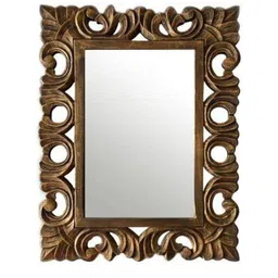VAS collection home Brown Rectangle Wall Decor Mirror image 1