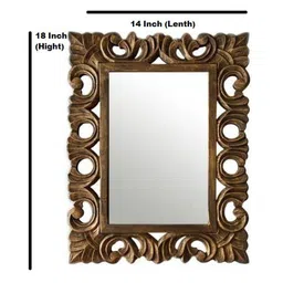 VAS collection home Brown Rectangle Wall Decor Mirror image 3