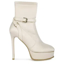 Rag & Co Women's Beige Stiletto Booties-picture-29