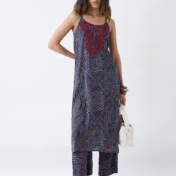 Utsa by Westside Indigo Floral Embroidered Straight Kurta-picture-25