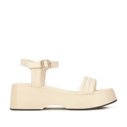 Bata Women's Beige Back Strap Wedges-picture-18
