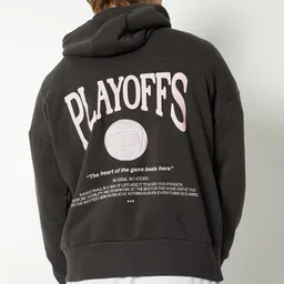 max Men Printed Hooded Sweatshirt image 5